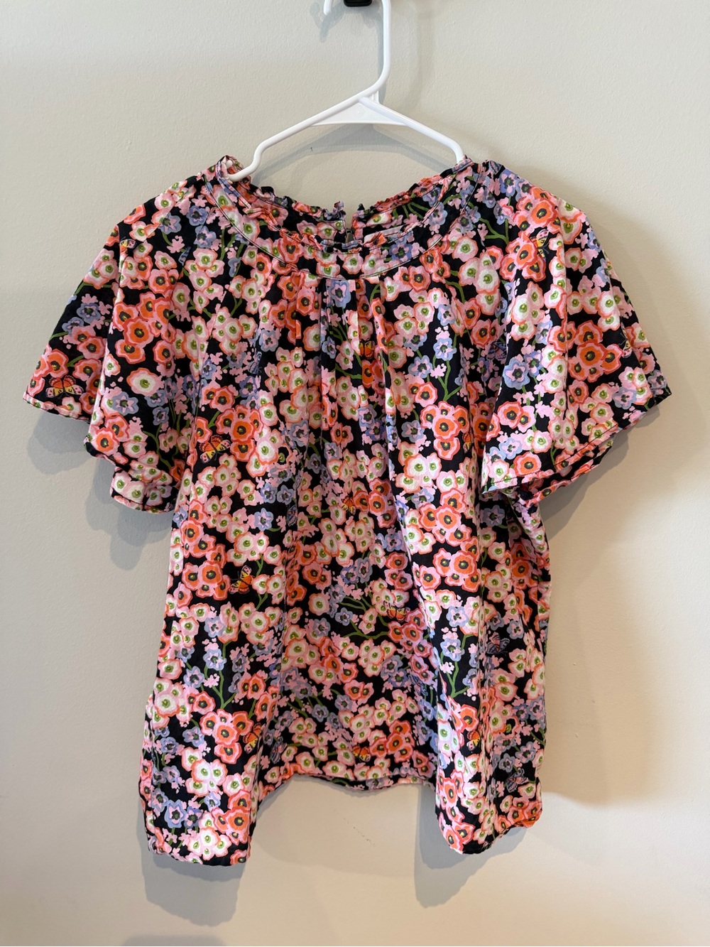 BANJANAN floralShort Sleeve Blouse 100% cotton